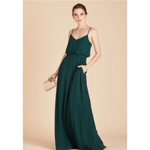 Birdy Grey Womens Emerald Gwennie Dress Chiffon‎ Bridesmaid Gown Medium